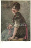 6 db régi megíratlan művészlap / 6 pre-1945 unused art postcards