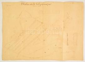 1897-1898 Győr Mákosdülő helyszínrajzának térképe, 1:2880, 58x82 cm.