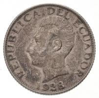 Ecuador 1928. 50c Ag T:2 Ecuador 1928. 50 Centavos Ag C:XF