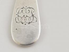 Ezüst(Ag) fűszerkanálka, jelzett, h: 7,5 cm, nettó: 6,6 g