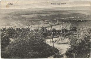 11 db régi művészlap, tájképek, hölgyek, közte 2 városképes lap (Zilah, Magyaróvár) / 11 pre-1945 ar...