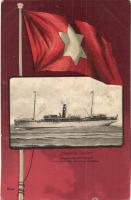 5 db régi hajó motívumlap: Ibis torpedónaszád, Hegedűs Sándor tengeri személyszállító gőzhajó (Magya...