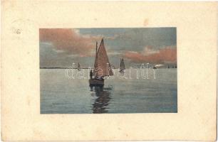 5 db régi hajó motívumlap: Ibis torpedónaszád, Hegedűs Sándor tengeri személyszállító gőzhajó (Magya...