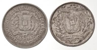 Dominikai Köztársaság 1959. 10c Ag + 1963. 10c Ag T:1-,2
Dominican Republic 1959. 10 Centavos Ag + ...