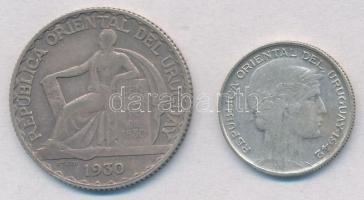 Uruguay 1930. 20c Ag + 1942. 20c Ag T:2-,2 Uruguay 1930. 20 Centesimos Ag + 1942. 20 Centesimos Ag C:VF,XF