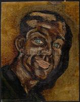 Jelzés nélkül: Férfi portré, olaj, papír, 34×26,5 cm