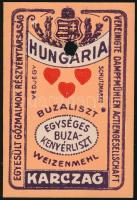 cca 1900 Liszteszsák zárjegy. Karcag, / Flour bag tax stamp