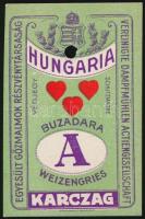 cca 1900 Liszteszsák zárjegy. Karcag, / Flour bag tax stamp