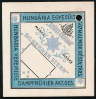cca 1900 Liszteszsák zárjegy. Hungária. / Flour bag tax stamp