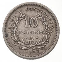 Uruguay 1877A 10c Ag T:2
Uruguay 1877A 10 Centesimos Ag C:XF
Krause KM#14