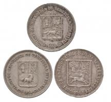 Venezuela 1948-1960. 25c Ag (3xklf) T:1-,2
Venezuela 1948-1960. 25 Centimos Ag (3xdiff) C:AU,XF