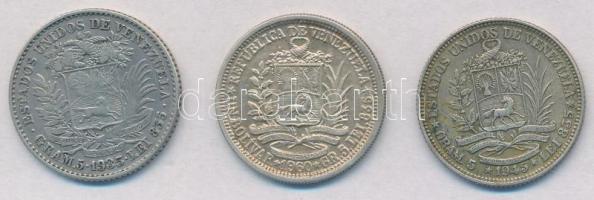Venezuela 1935-1960. 1B Ag (3xklf) T:1-,2
Venezuela 1935-1960. 1 Bolivar Ag (3xdiff) C:AU,XF