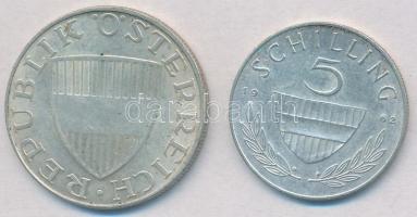Ausztria 1962. 5Sch Ag + 1971. 10Sch Ag T:2
Austria 1962. 5 Schilling Ag + 1971. 10 Schilling Ag C:...