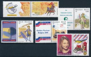 Nemzetközi Bélyegkiállítás BELGICA '01 Brüsszel szelvényes sor, International Stamps Exhibition BELGICA '01 Brussels coupon set