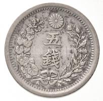 Japán 1873. 5s Ag Meidzsi T:2 Japan 1873. 5 Sen Ag Meiji C:XF Krause Y#22