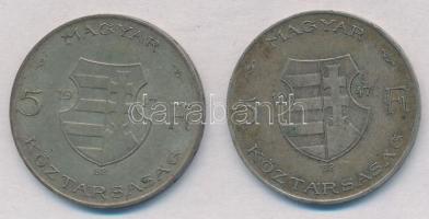 1947. 5Ft Ag "Kossuth" (2x) T:2-