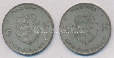 1947. 5Ft Ag "Kossuth" (2x) T:2-