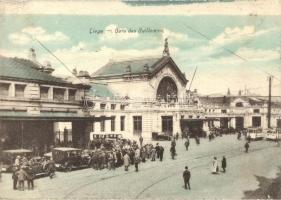 12 db RÉGI külföldi vasútállomás és villamos képeslap / 12 pre-1945 European railway stations and tr...