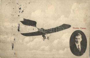 2 db RÉGI repülős motívumlap; Lindbergh és Gustav Tweer / 2 pre-1945 aircraft motive postcards; Lindbergh and Gustav Tweer