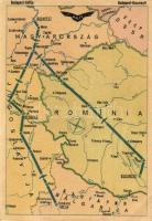 21 db MODERN magyar térképek a MALÉV-től / 21 modern Hungarian maps of Malév Hungarian Airlines