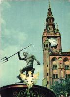 17 db MODERN külföldi toronyórás városképes lap / 17 modern European clock tower town-view postcards