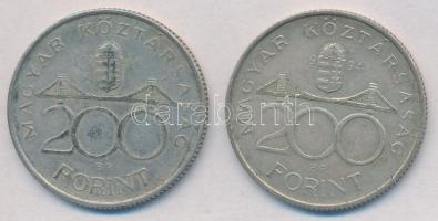 1994. 200Ft Ag "Deák" (2x) T:2 patina
