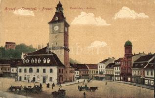 Brassó, Kronstadt, Brasov; Tanácsház, városháza, üzletek / town hall, shops + K.u.K. Personalsammelstation Brassó (EK)