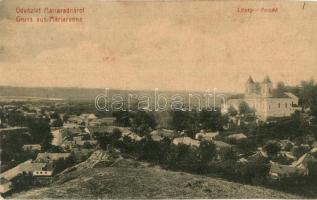 Máriaradna, Radna; látkép, Kegytemplom. 3026. Csauscher József kiadása / general view, pilgrimage church