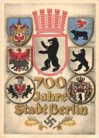 1237-1937 700 Jahre Stadt Berlin / Berlin's 700th anniversary, NSDAP German Nazi Party propaganda, coat of arms, swastika. s: Pechtold + 1937 Berlin Fahrbares Postamt 700 Jahre Berlin (EK)