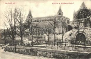 Budapest I. Halászbástya - 4 db régi képeslap, közte egy Magyar Földrajzi Intézet rt. művészlap