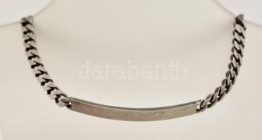 Ezüst(Ag) karkötő, jelzett, h: 22 cm, nettó: 13,2 g