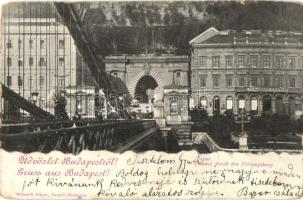 Budapest I. Királyi vár - 3 db régi képeslap
