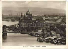 Budapest - 7 db régi városképes lap, közte nagyobb méretűek is