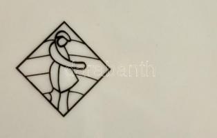 "Dunapataj" látképes porcelán reggeliző készlet, matricás, jelzett, hibátlan, 5+5+5 db