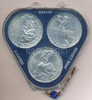 1977. 200Ft Ag (3xklf) "Magyar festők II. / Csontváry, Mányoki, Rippl-Rónai" eredeti, sérültt MNB tokban T:BU kis patina Adamo EM52, EM53, EM54