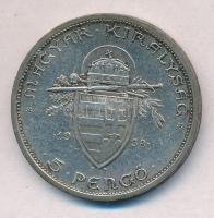 1938. 5P Ag "Szent István" T:1- patina
Adamo P8.1