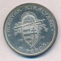 1938. 5P Ag "Szent István" T:1- patina
Adamo P8.1