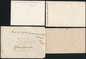 cca 1940 9 db katonai fotó, egy részük hátulján feliratozva, különböző méretben