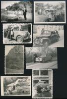cca 1940-1970 23 db közlekedési fotó, autók, stb., egy részük hátulján feliratozva, különböző méretben