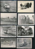 cca 1940-1970 23 db közlekedési fotó, autók, stb., egy részük hátulján feliratozva, különböző méretb...