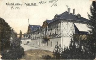 6 db régi városképes lap, szállodák: Kolozsvár (New York szálloda), Lillafüred (Palota szálló), Eszt...