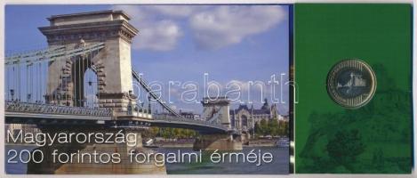 2009. 200Ft elsőnapi veret díszcsomagolásban + 2006. 200Ft "FB" "Búcsú a 200Ft-os ban...