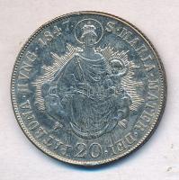 1847B 20Kr Ag "V. Ferdinánd" T:1-,2 juszt., patina