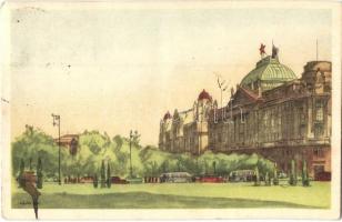 6 db főleg modern magyar városképes lap (Tótkomlós, Tata, Budapest) / 6 mainly modern Hungarian town...