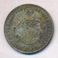 1848KB 20kr Ag "V. Ferdinánd" T:2 patina 
Adamo B5