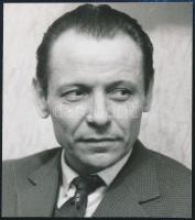 Váci Mihály (1924-1970) költő arcképe, sajtófotó, 7,5×6,5 cm