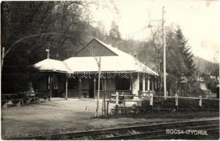 Boksán-forrás, Bocsa-Izvorul (Németbogsán, Boksánbánya, Bocsa); Vasútállomás. Deutsch kiadása / railway station