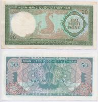 Dél-Vietnam 1964. 20D + 1969. 50D T:III
South Vietnam 1964. 20 Dong + 1969. 50 Dong C:F