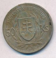 Szlovákia 1944. 50K Ag "Függetlenség 5. évfordulója" T:3 patina, durva ph.
Slovakia 1944....