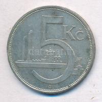 Csehszlovákia 1929. 5K Ag T:2 
Czechoslovakia 1929. 5 Korun Ag C:XF 
Krause KM#11